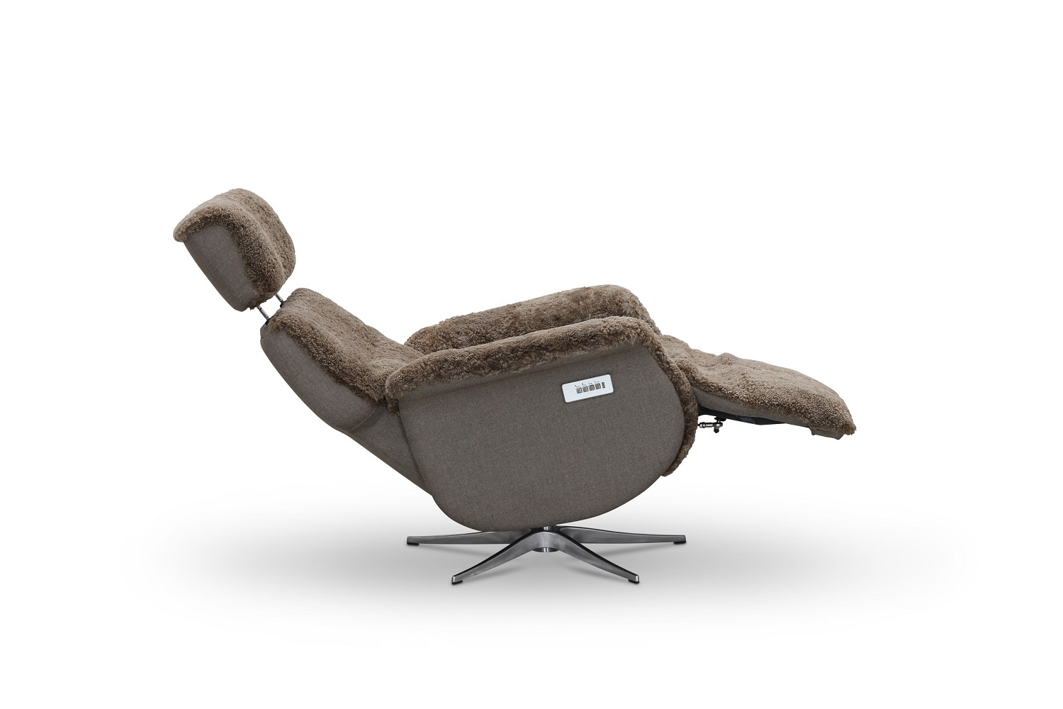 LISSABON FÅTÖLJ FÅRSKINN LJUSBRUN