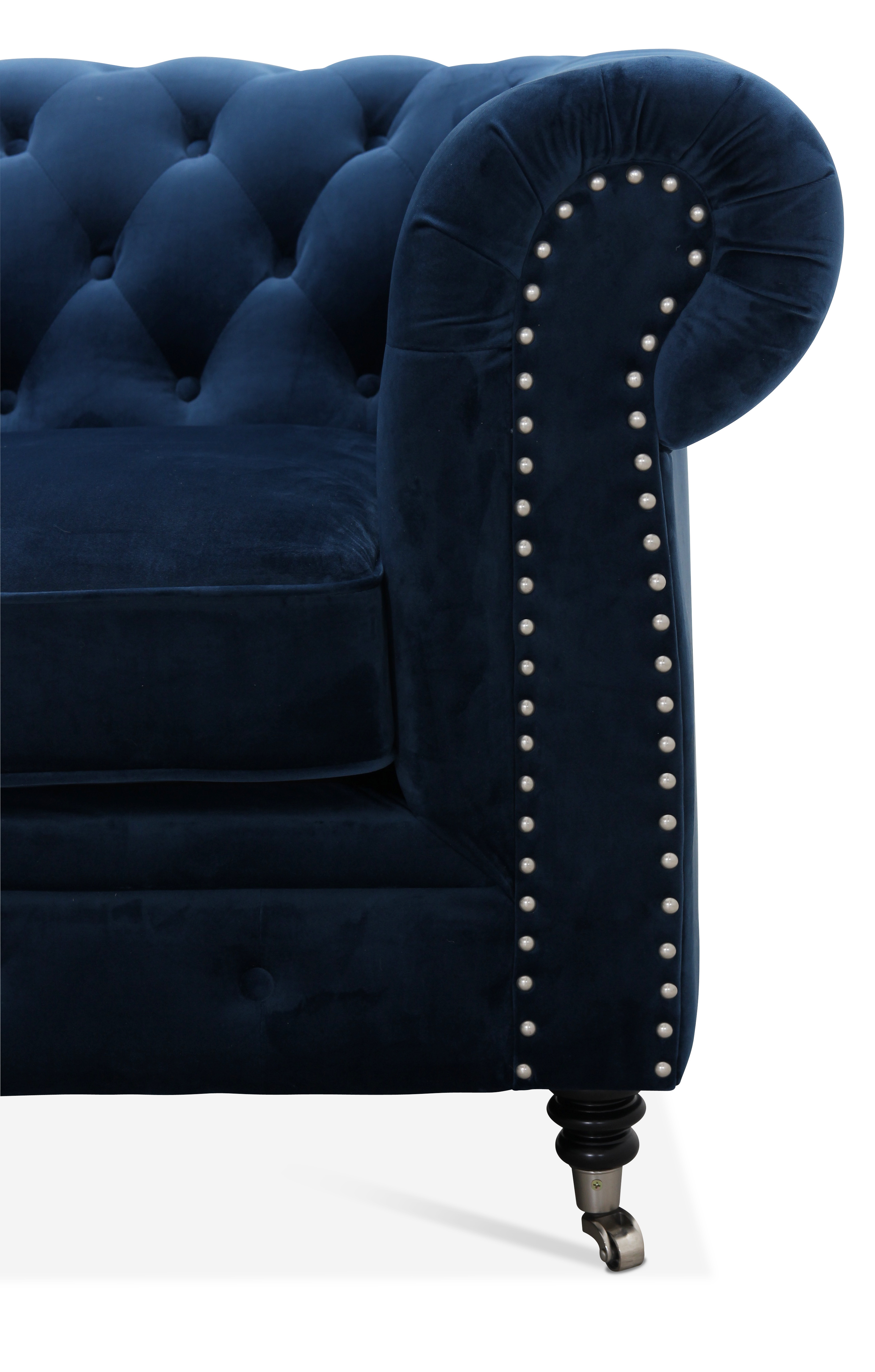 Cambridge 2-sits Chesterfield blå