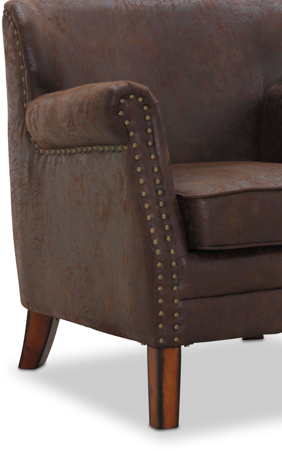 Leeds fåtölj vintagebrun 