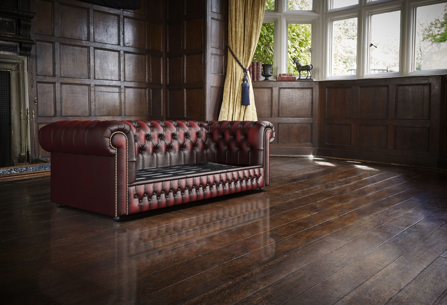 CHESTERFIELD BEDSOFA ANTIQUE RED