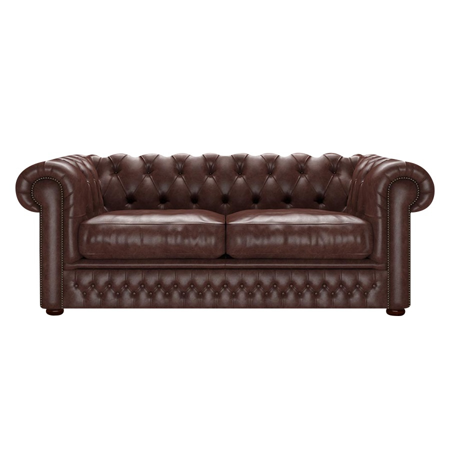 Shackleton Chesterfield 3-sits Old English Dark Brown