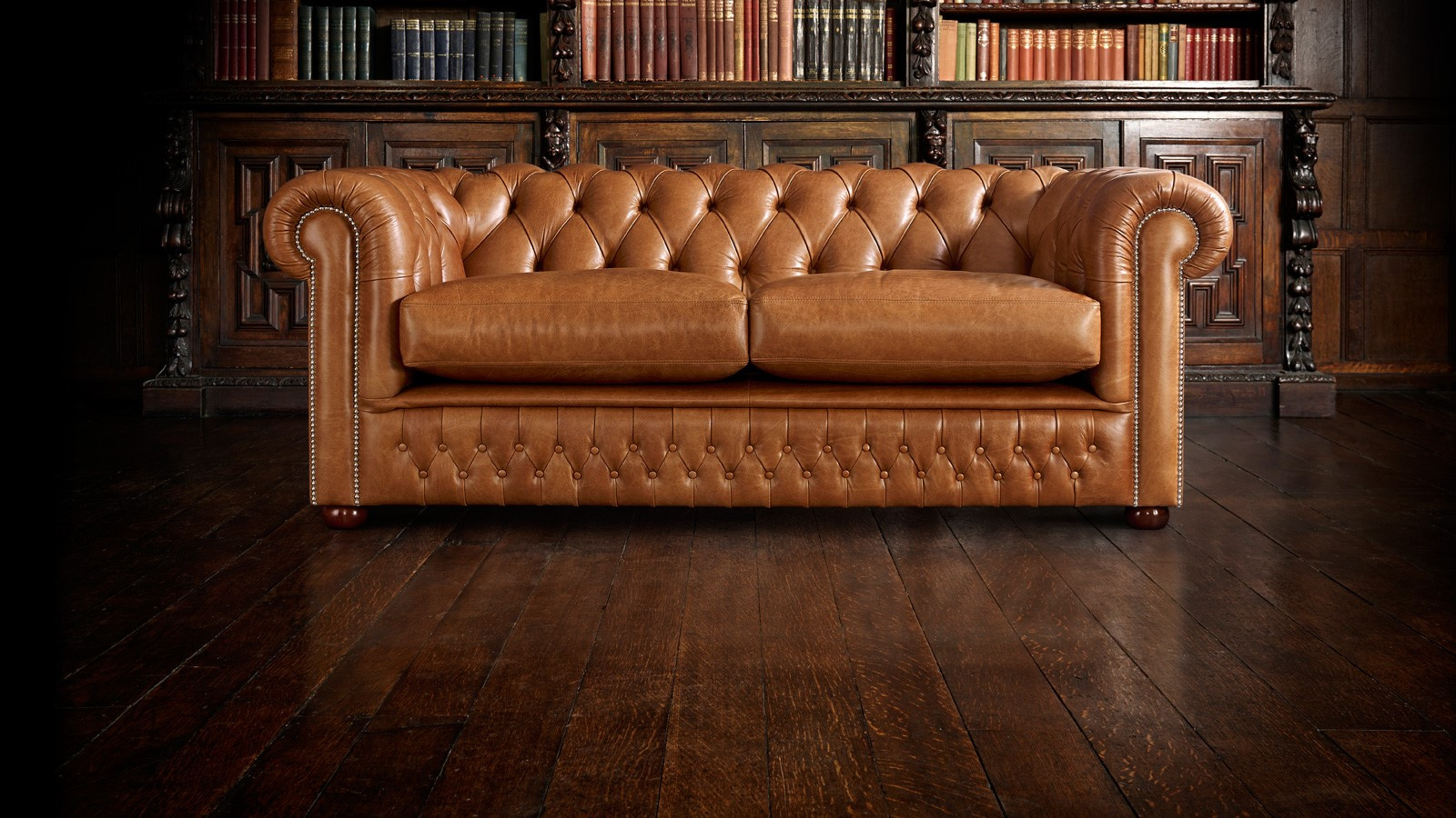 Shackleton Chesterfield 3-sits Old English Saddle