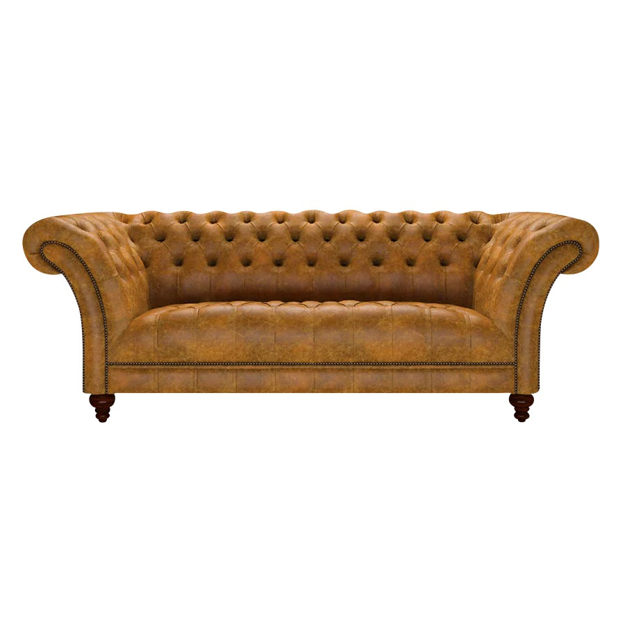 MONTGOMERY CHESTERFIELD 3-SITS TUDOR MUSTARD