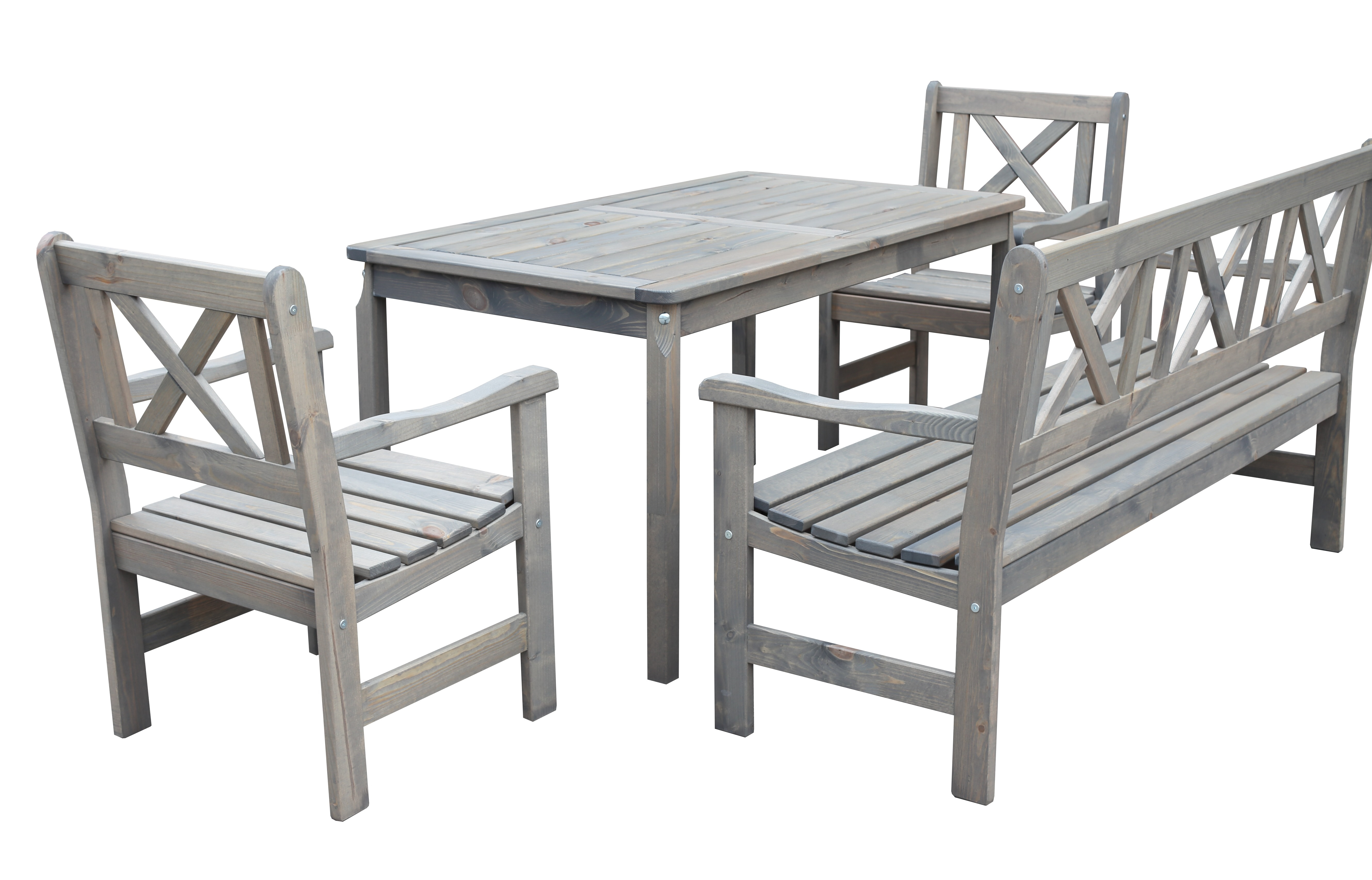 Getterön set - klassisk trädgårdsgrupp - grå