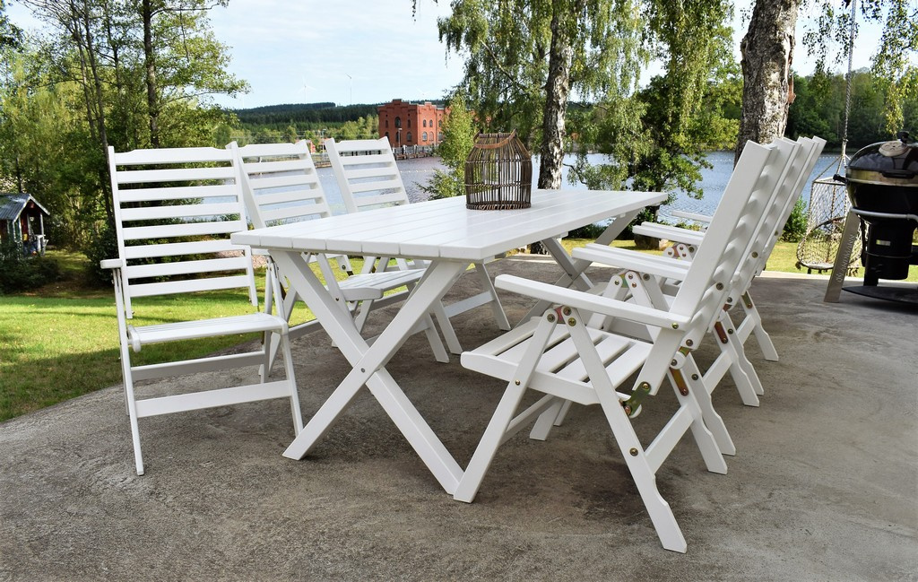 Båstad - Stor Vit Trädgårdsmöbel