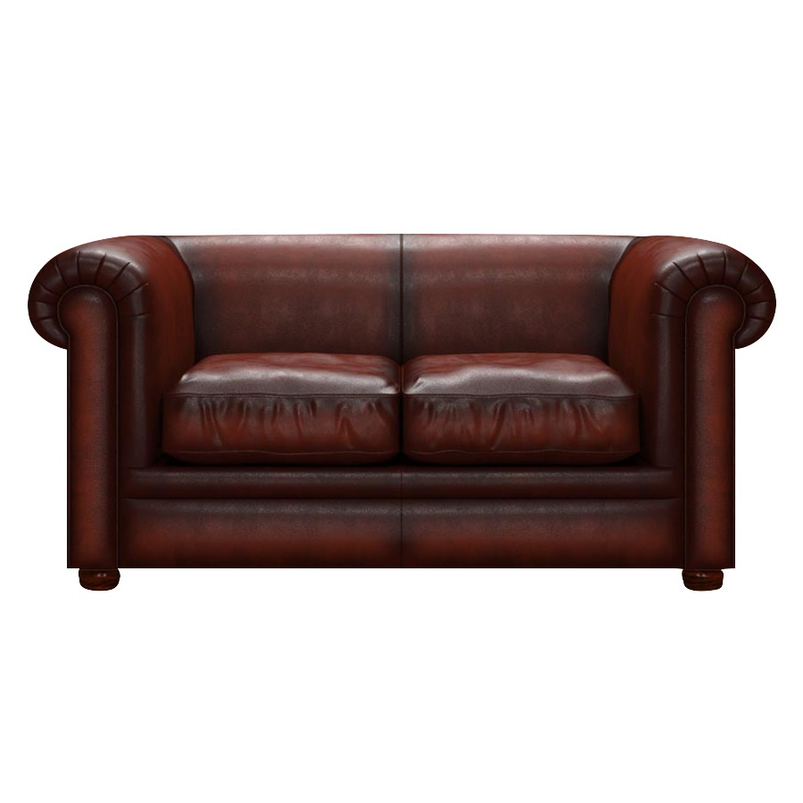 AUSTEN CHESTERFIELD 2-SITS ANTIQUE CHESTNUT