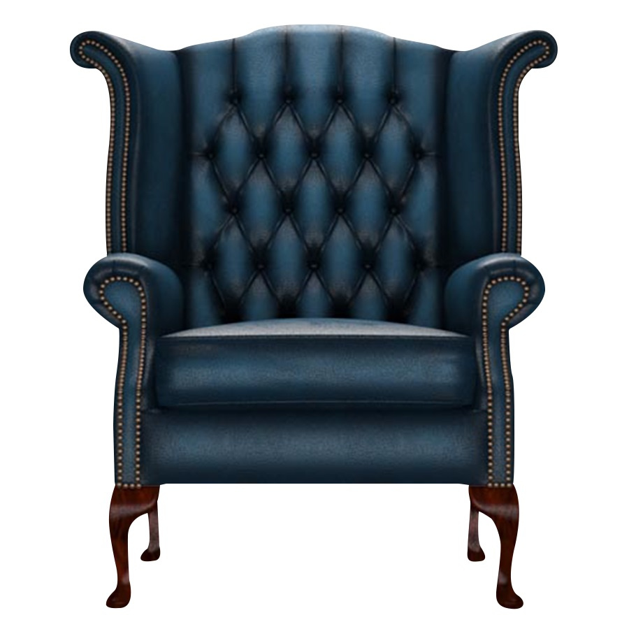 BYRON WINGCHAIR ANTIQUE BLUE
