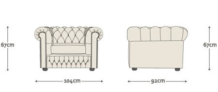 CHESTERFIELD CLASSIC FÅTÖLJ ANTIQUE GOLD