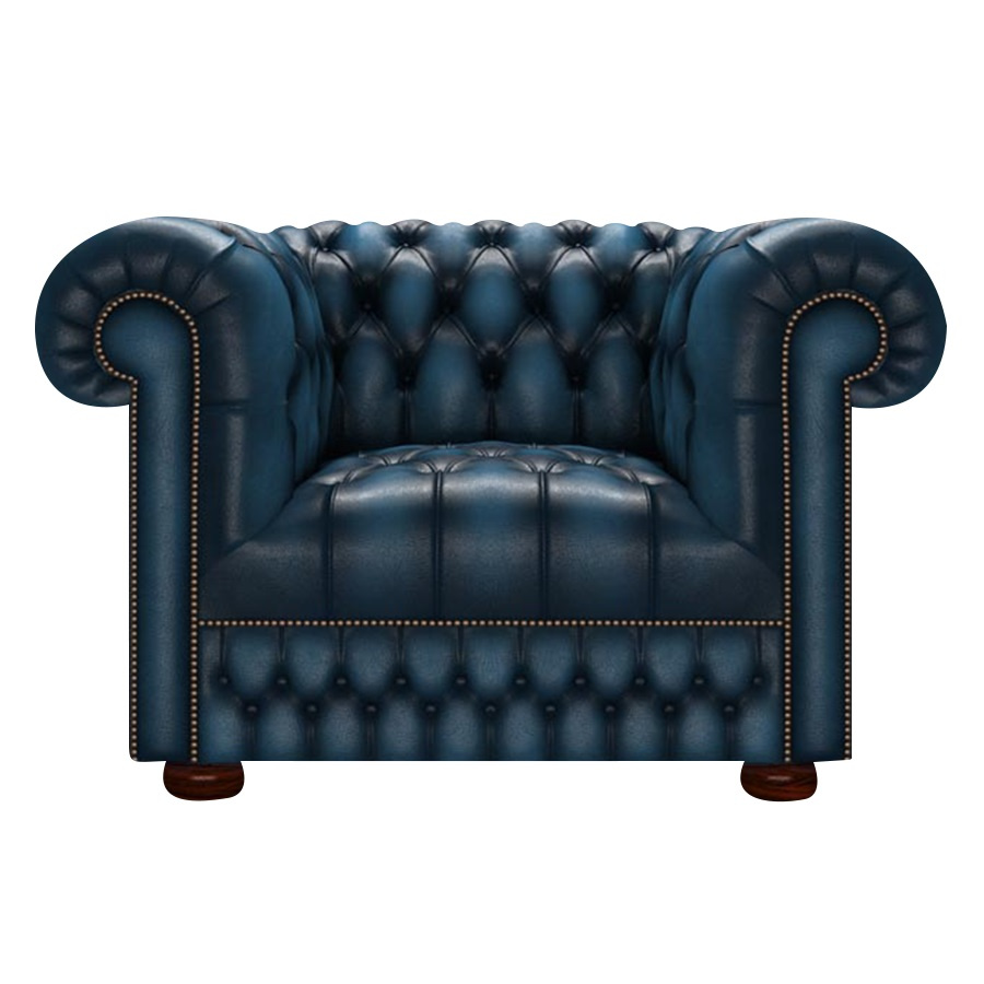 CROMWELL CHESTERFIELD FÅTÖLJ ANTIQUE BLUE