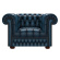 CROMWELL CHESTERFIELD FÅTÖLJ ANTIQUE BLUE CROMWELL CHESTERFIELD FÅTÖLJ ANTIQUE BLUE
