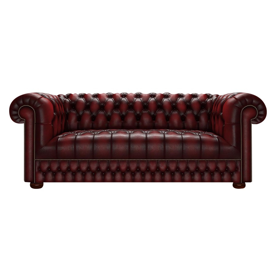 CROMWELL CHESTERFIELD 3-SITS ANTIQUE RED