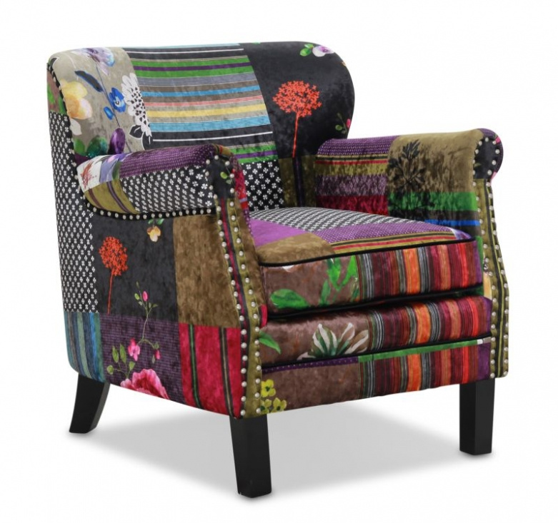 Leeds fåtölj i Patchmönster