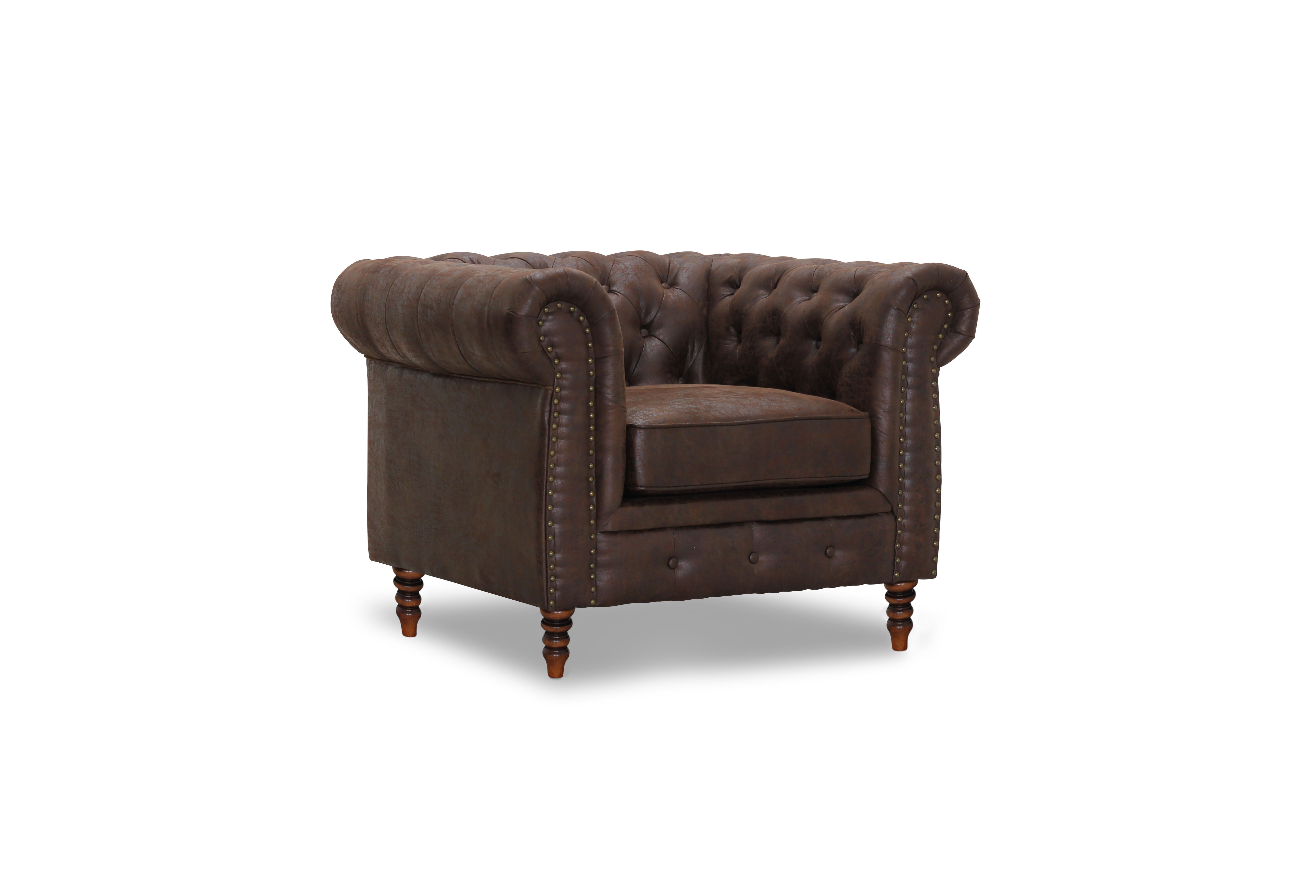 Cambridge brun vintagefåtölj