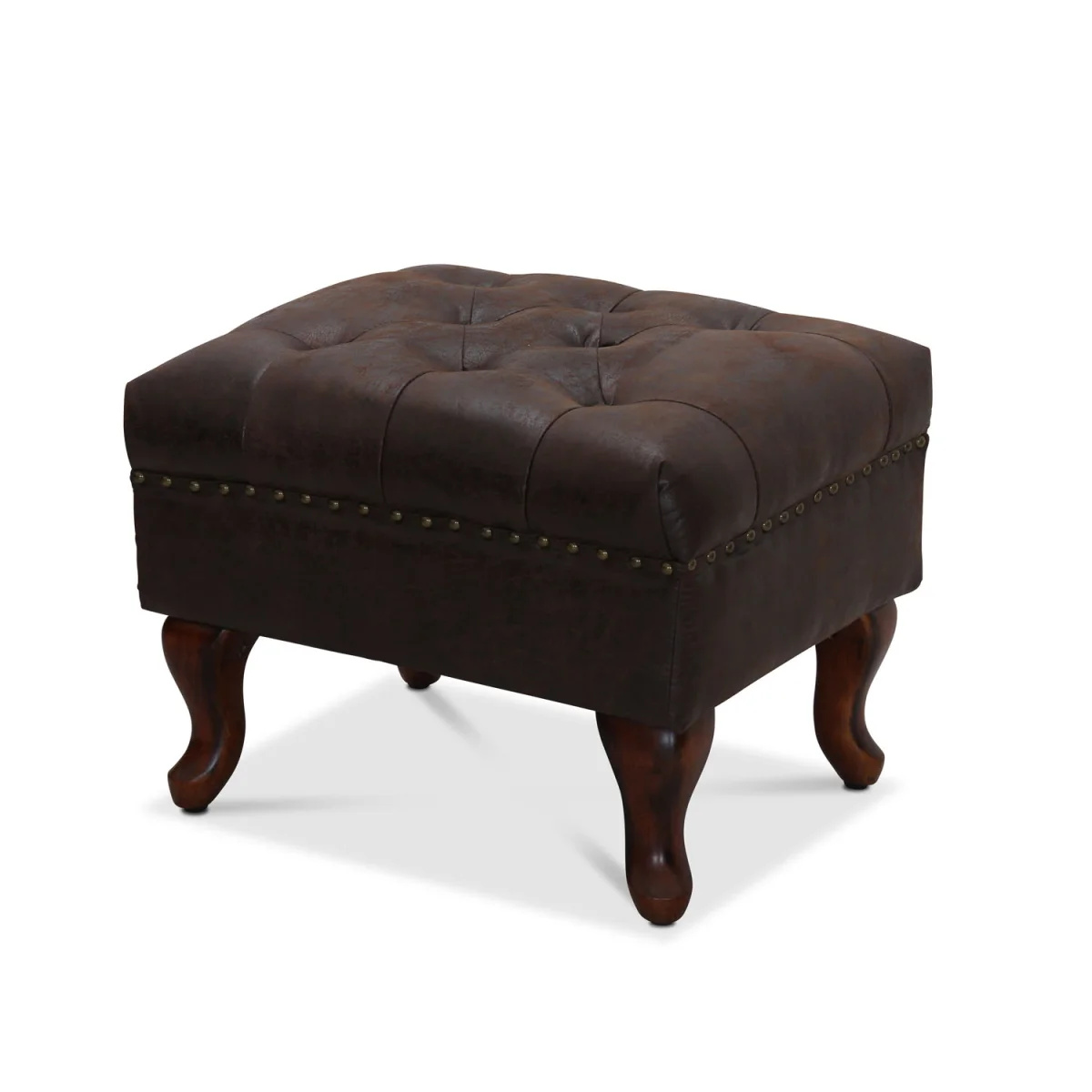 Fotpall Vintage brun