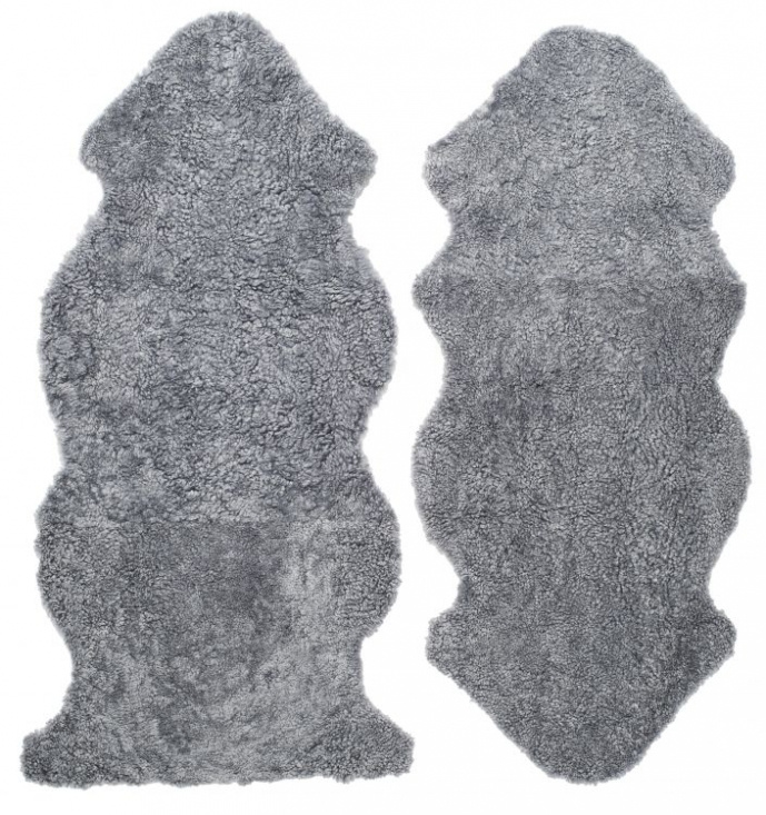 Fårskinn 1,5 mörkgrå silver