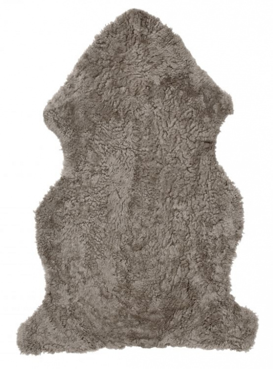 Curly fårskinn brunbeige