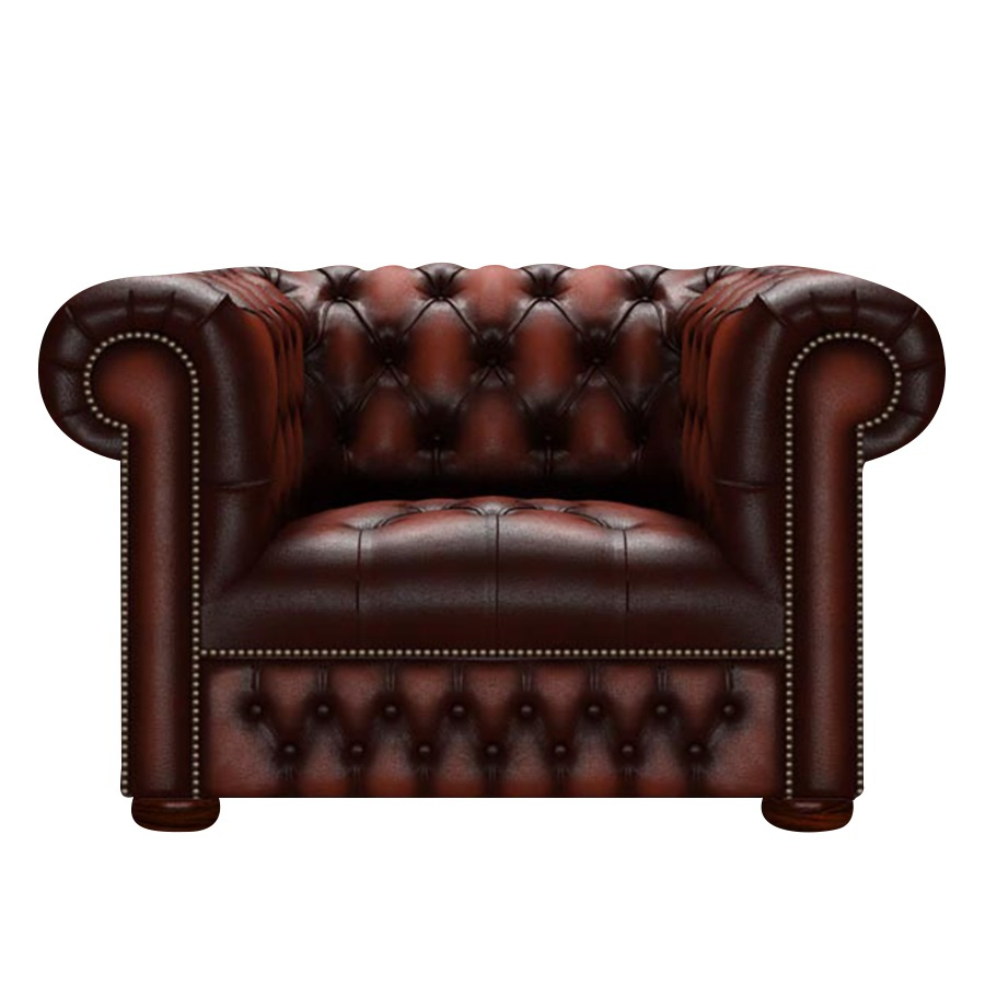 LINWOOD CHESTERFIELD FÅTÖLJ ANTIQUE RED