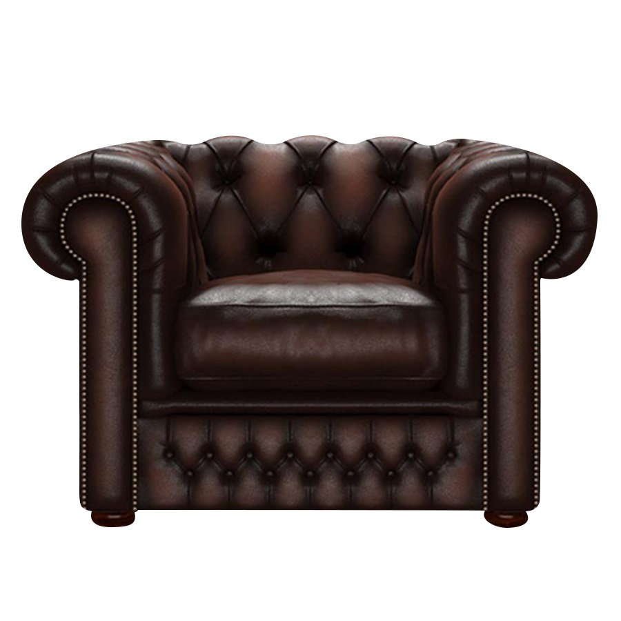 SHACKLETON CHESTERFIELD FÅTÖLJ ANTIQUE BROWN