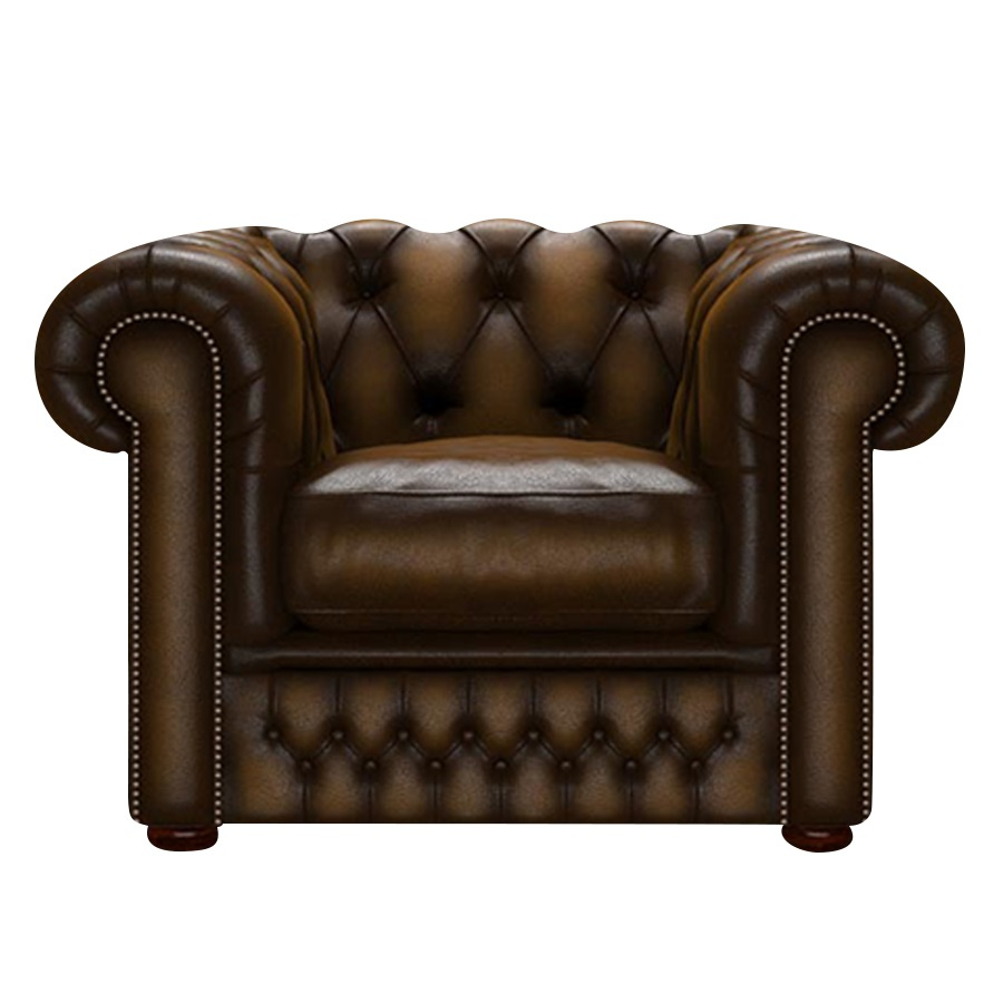 SHACKLETON CHESTERFIELD FÅTÖLJ ANTIQUE GOLD