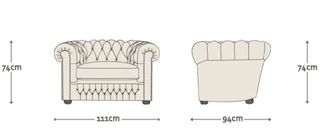 SHACKLETON CHESTERFIELD FÅTÖLJ ANTIQUE GOLD