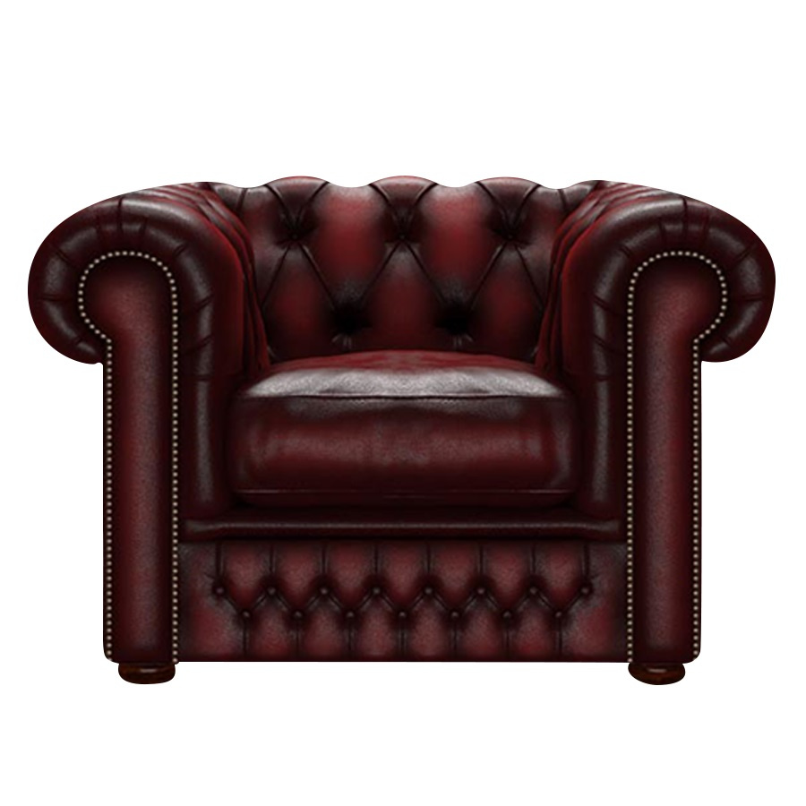 SHACKLETON CHESTERFIELD FÅTÖLJ ANTIQUE RED