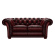 SHAKESPEARE CHESTERFIELD 2-SITS ANTIQUE RED